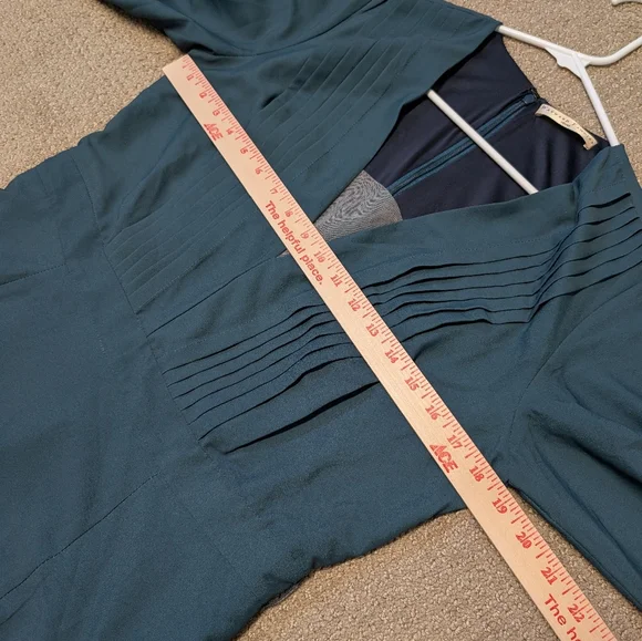 Wayward Fancies eShakti Womens Blue Ombre Pleat Midi Dress L Fairy Dark Romantic - Picture 11 of 12